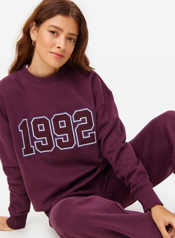 Burgundy Sunday Morning 1992 Sweatshirt S